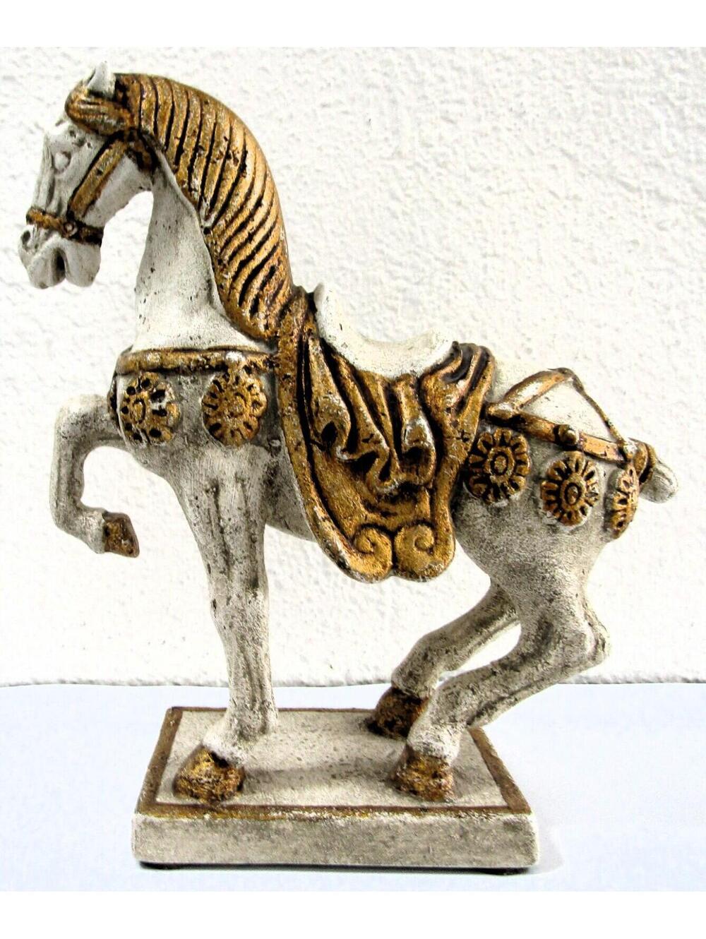 Mid-Century Italian Painted Bronze Horse Figurine Sculpture Signed to Base